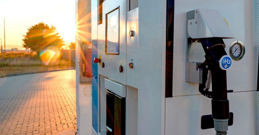 Hydrogen fuel pump for automobiles running on pollution-free hydrogen-powered fuel cells. Hydrogen logo on gas stations fuel dispenser. h2 combustion engine for emission free ecofriendly transport. Hydrogen fuel pump for automobiles running on pollution-free hydrogen-powered fuel cells. Hydrogen logo on gas stations fuel dispenser. h2 combustion engine for emission free ecofriendly transport.